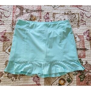 Adidas‎ Ladies Tour Mesh Primegreen Aqua / Green Skort Pull-on Skirt Size S